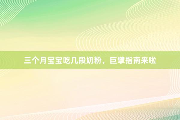 三个月宝宝吃几段奶粉，巨擘指南来啦